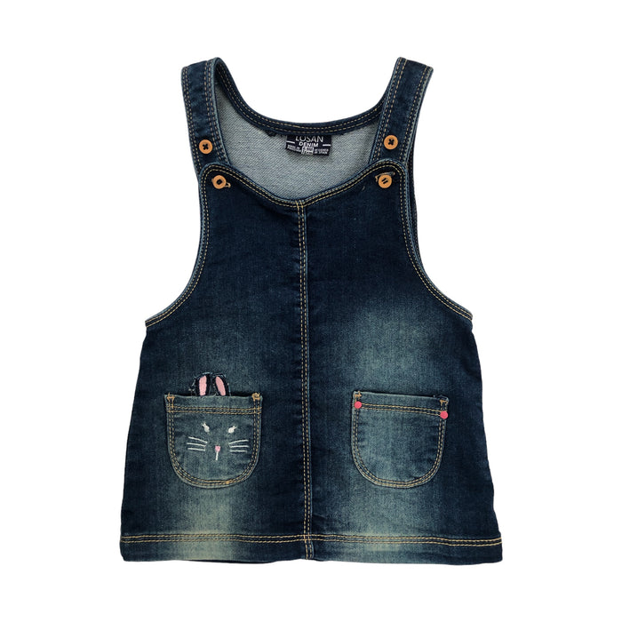 Vestido Pichie Mezclilla Vaquero Para Bebé Niña Losan