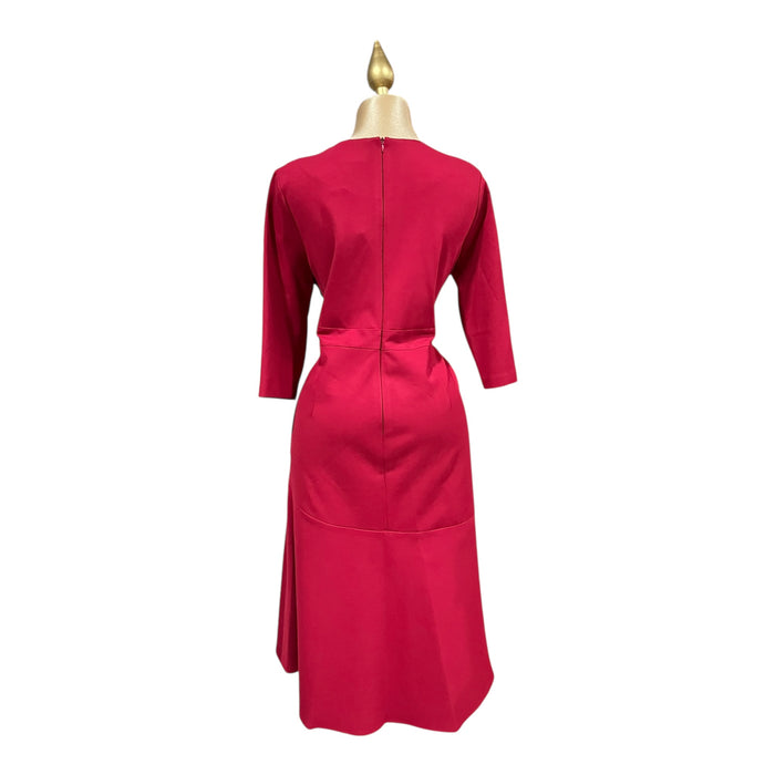 Vestido Rojo Manga 3/4 Para Dama MUSSI