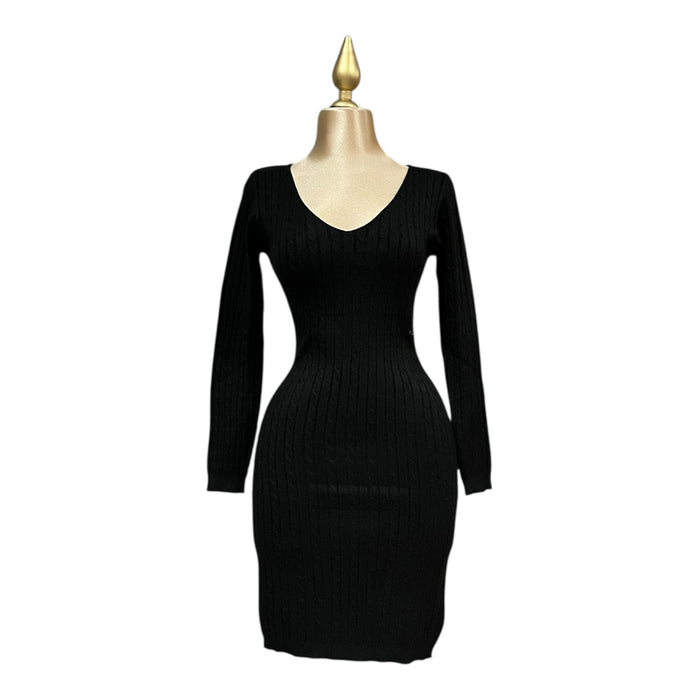 Vestido Tejido Negro Para Dama MUSSI