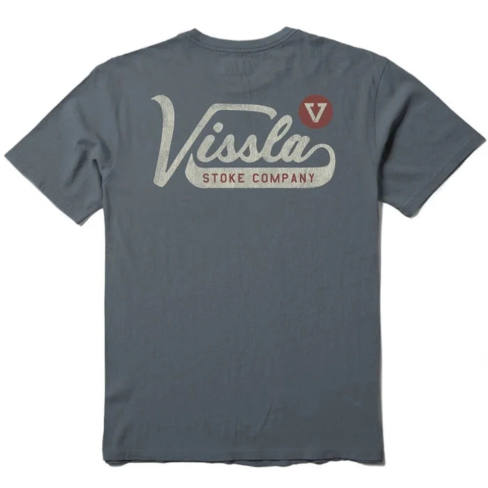 Vissla Emblem SS Premium Pocket Tee - Graphite Mens T Shirt