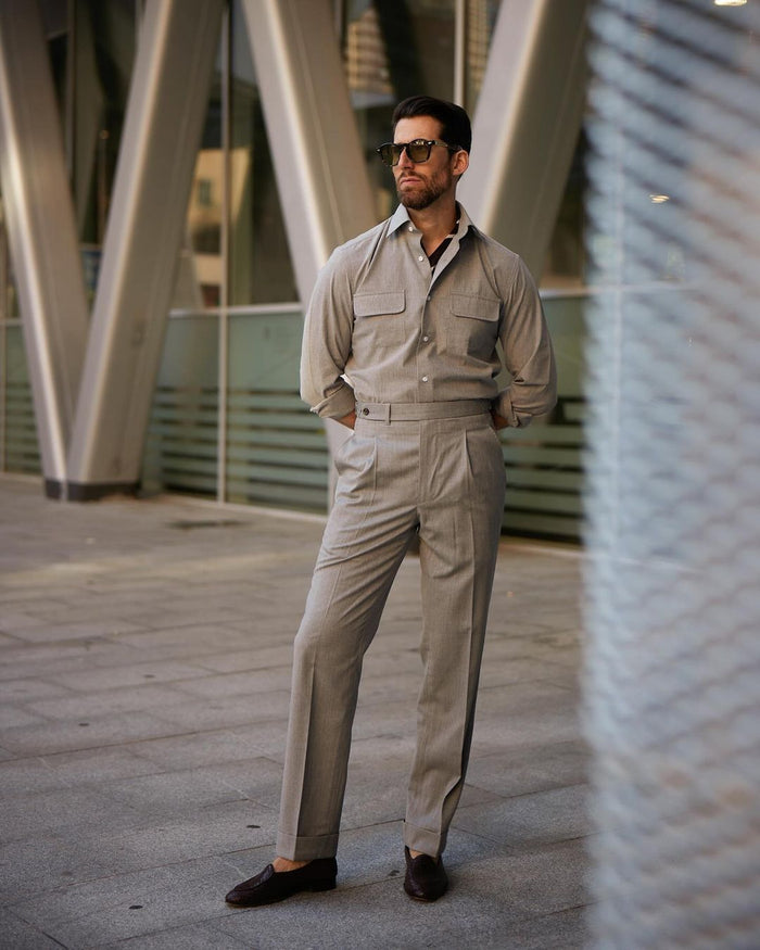 Vitale Barberis Canonico Light Grey Tropical Worsted Pant