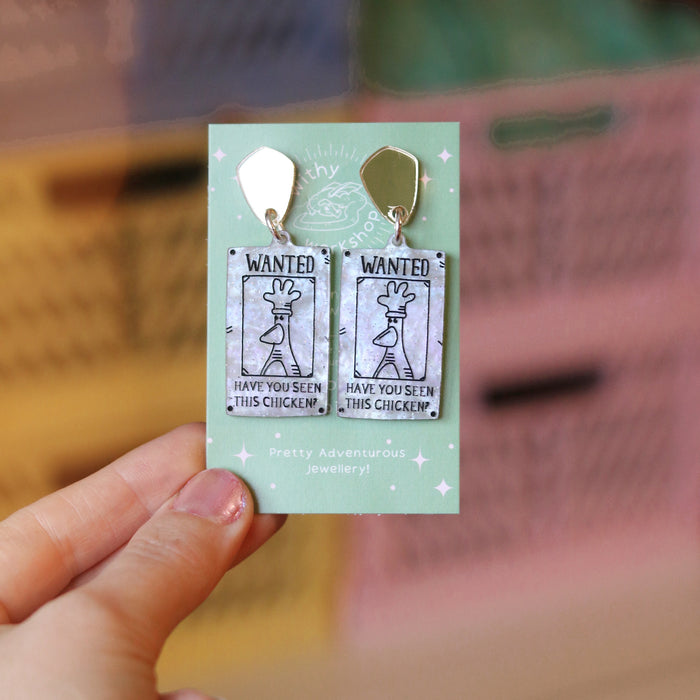 Wanted Poster Earrings