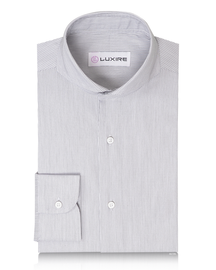White With Navy Shadow Stripes by Monti Shirt