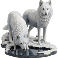 Winter Warriors Wolf Statue by Lisa Parker