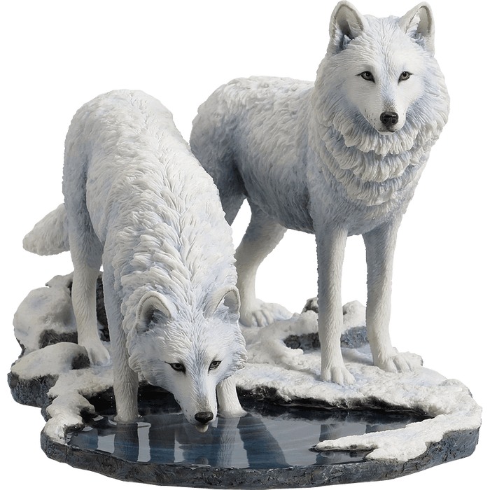 Winter Warriors Wolf Statue by Lisa Parker