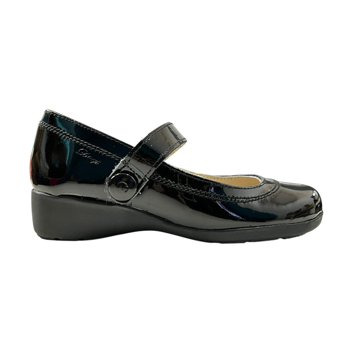 Zapato Escolar Mini Tacón Color Negro Dogi