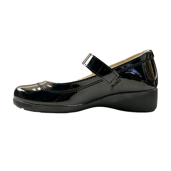 Zapato Escolar Mini Tacón Color Negro Dogi