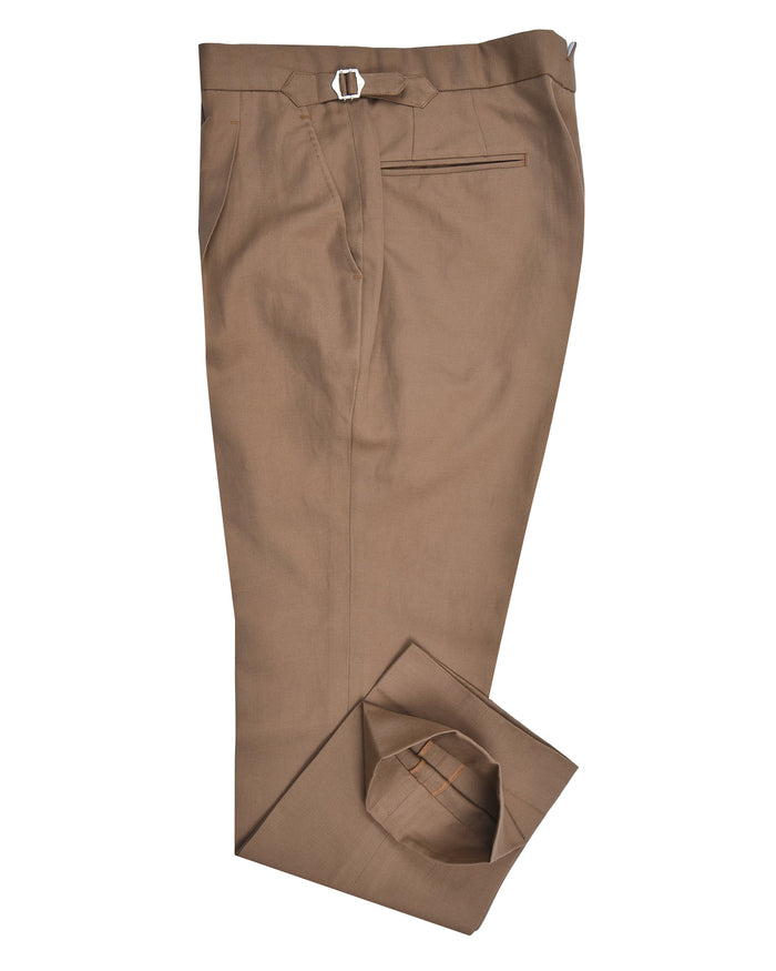 Zegna Camel Brown Linen