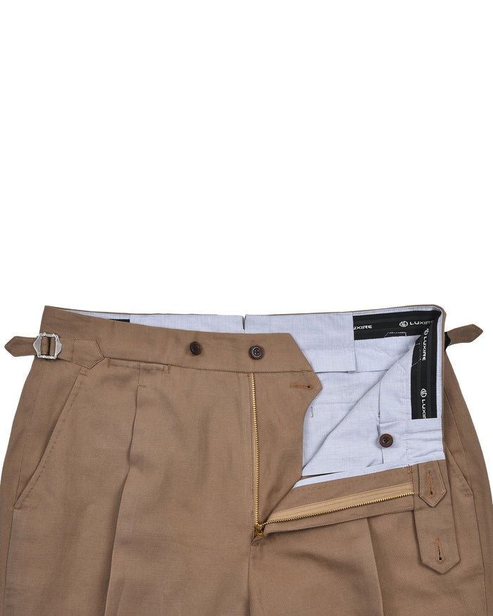 Zegna Camel Brown Linen